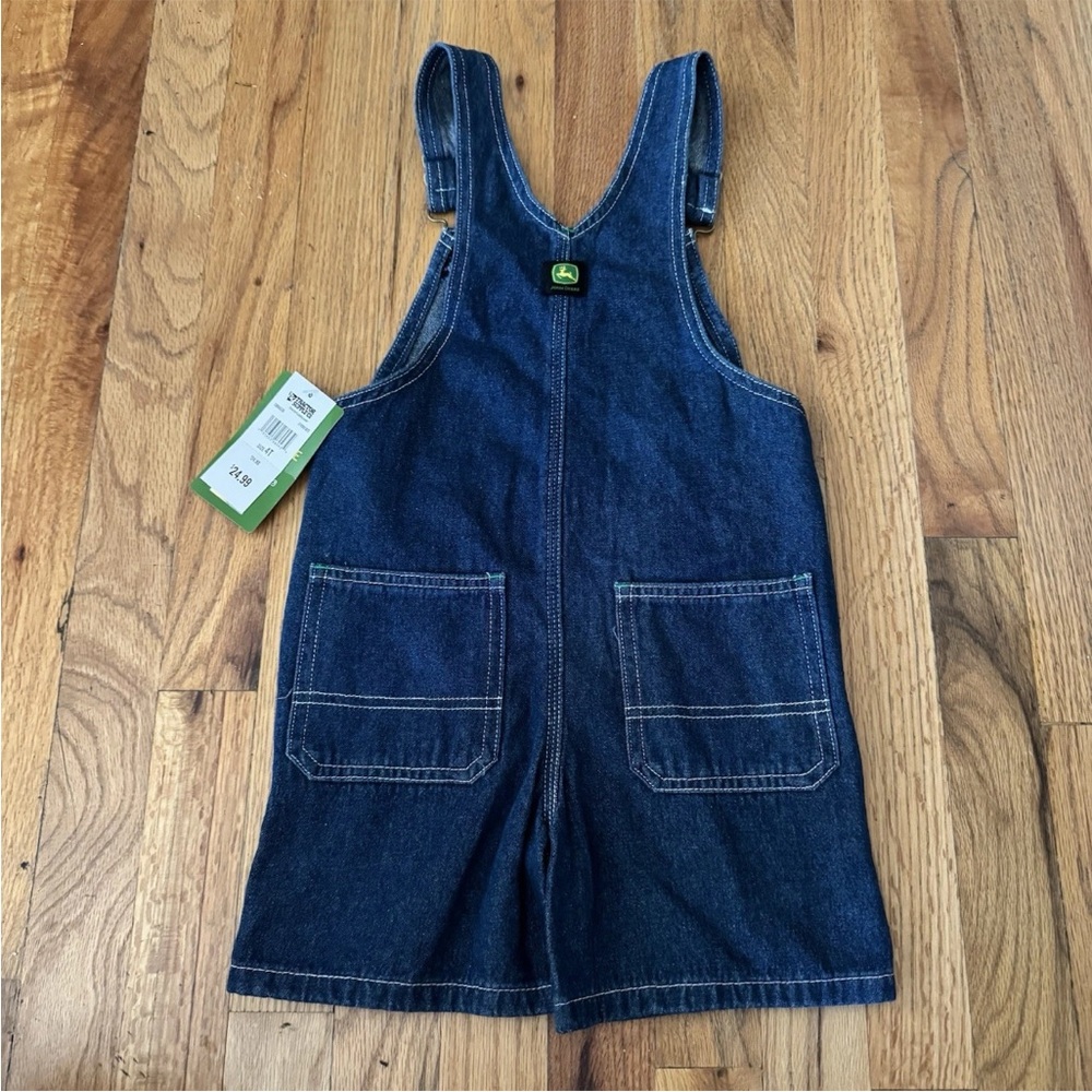 John Deere Denim Overalls with Tractor Patch Size 4T - Picture 3 of 4